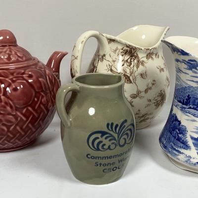 Teapot And Pitchers - I. Godinger, Alfred Meakin and More