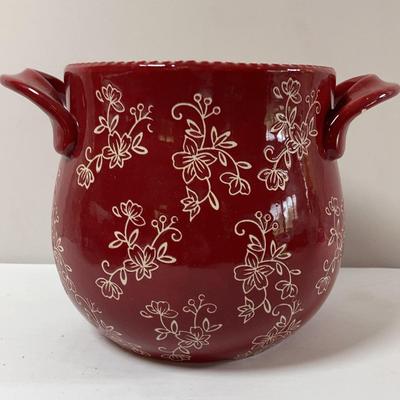 Temptations by Tara "Floral Lace" Ceramic Pot