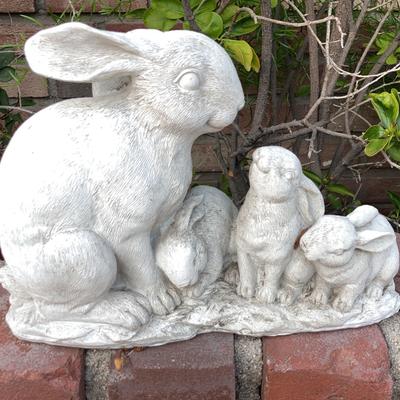 Bunnies Garden Statue
