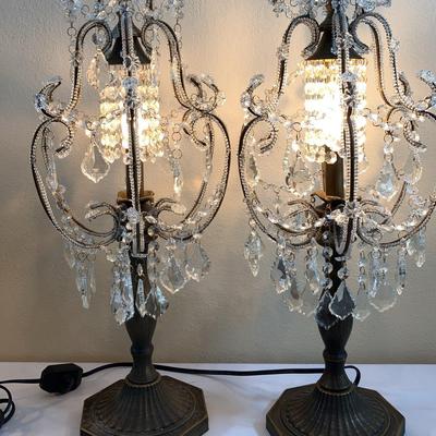Chandelier Style Table Lamps - set of 2