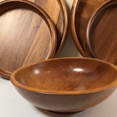 Threshold Brand -set Of 4 Wooden Platters 