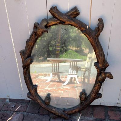 Compsite ”Wood” Oval Mirror