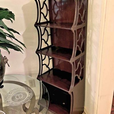 Antique slim line filigree shelf