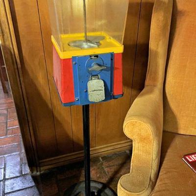 Vintage gum ball machine on stand.  We have a table top one also!