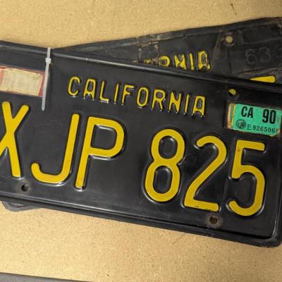 Matching 1963 CA Plates