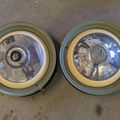 Pair of VW Rims w/ 1 Wolfsburg Hubcap