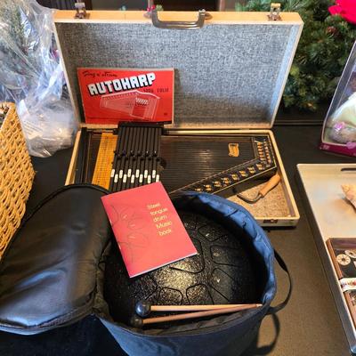 Autoharp and steel tongue drum