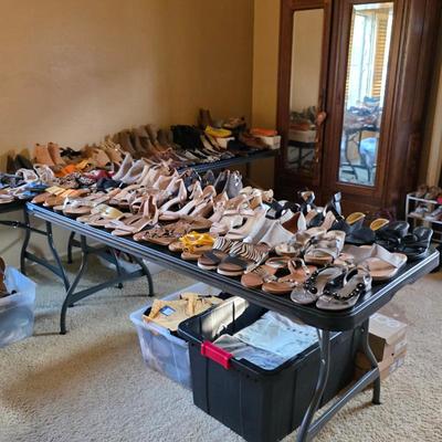 Women's shoes and accessories, mostly new