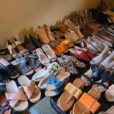 Women's shoes and accessories, mostly new