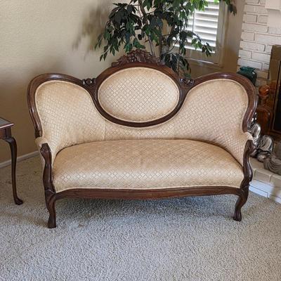 Antique Victorian balloon back sofa