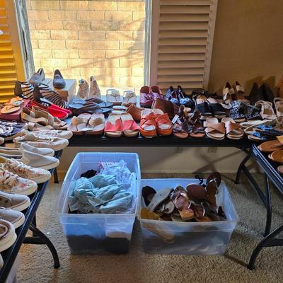 Women's shoes and accessories, mostly new