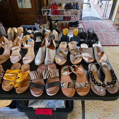 Women's shoes and accessories, mostly new