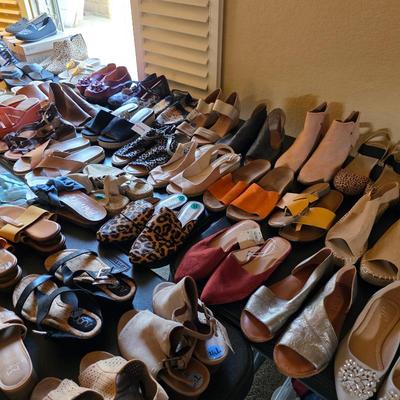 Women's shoes and accessories, mostly new