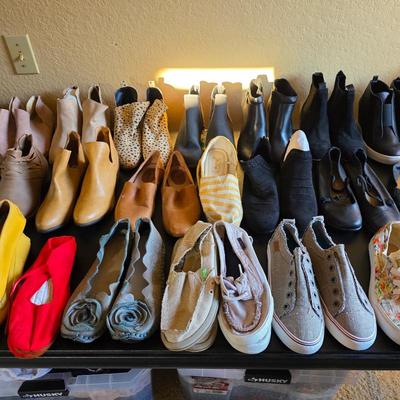 Women's shoes and accessories, mostly new