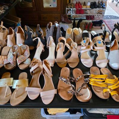 Women's shoes and accessories, mostly new