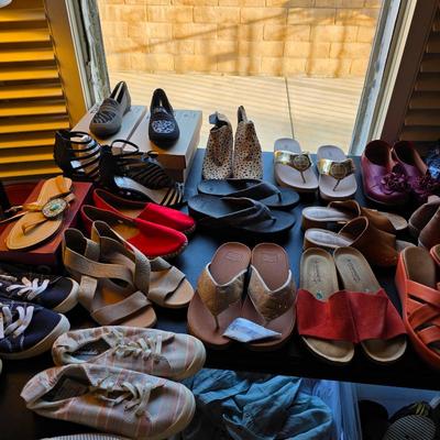 Women's shoes and accessories, mostly new