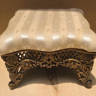 Small Vintage Antique-style Footstool -- Heavy!
