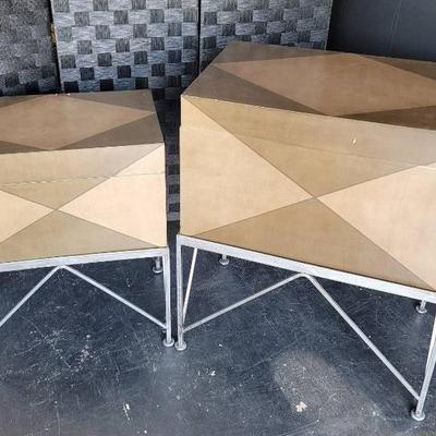 Matching (design) Bombay Chests On Chrome Stands