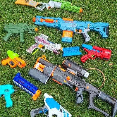 Toy Guns, Nerf Guns, Blasters, & Boom Co  -- One Was Spray-Painted