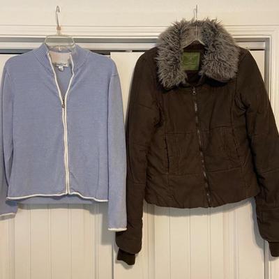 U.S. Polo Authentic Goods Jacket (L) & Coldwater Creek Zip Up (L)