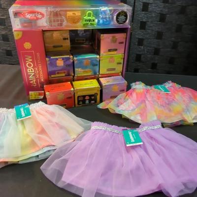 Garanimals Tutus (1) 3-6months (2) 12 Months Rainbow High Mini Accessories Studio Bags 