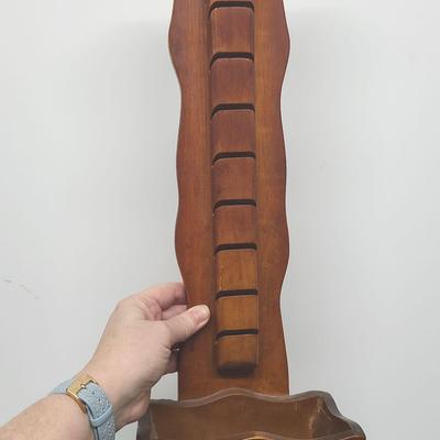 Antique Spoon Collection Display Piece With Planter Base - Also Useful For Displaying Postcards, Etc