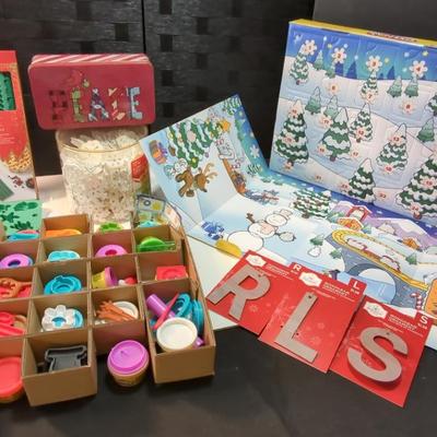 Playdough Advent Calendar Playset Pie Crust Mold Ice Mold Tray 