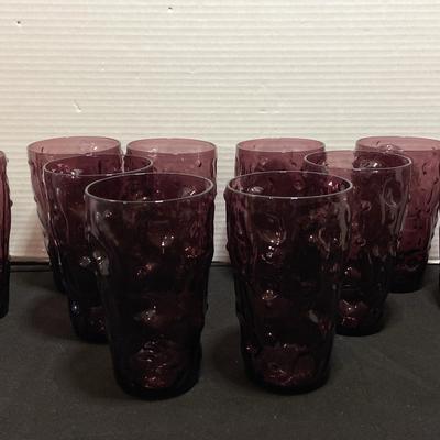 Vintage Bryce El Rancho Purple Amethyst Tumbler Glasses (10)