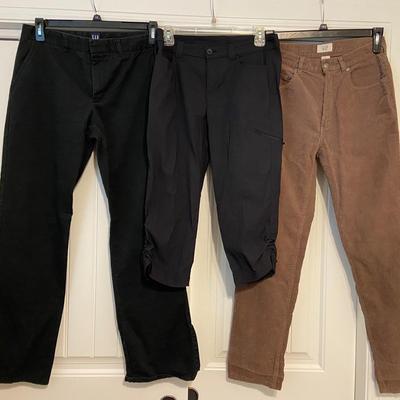 Pants - Gap (12), Gap (8), Eddie Bauer Capris (8)