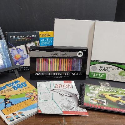 How to Draw Books (cartoons, sea life, & concept cars), Prismacolor Set, Pencils & More