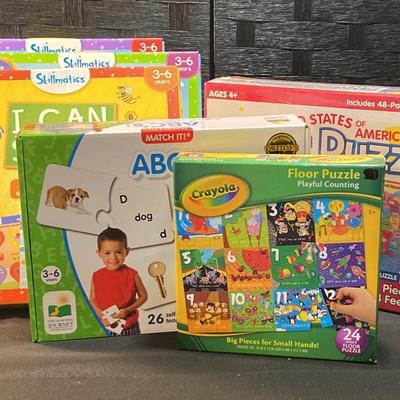 New Skillmatics Sets, Match It ABC’s Puzzle, Crayola Number Floor Puzzle, US Puzzle