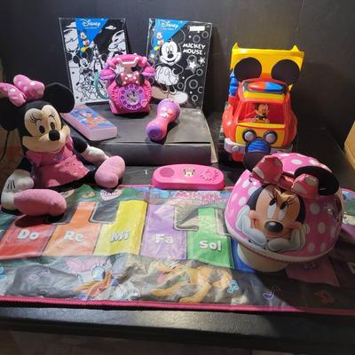 Mickey & Minnie:Minnie Plush, Phone, Dump Truck, Music Mat, and Helmet