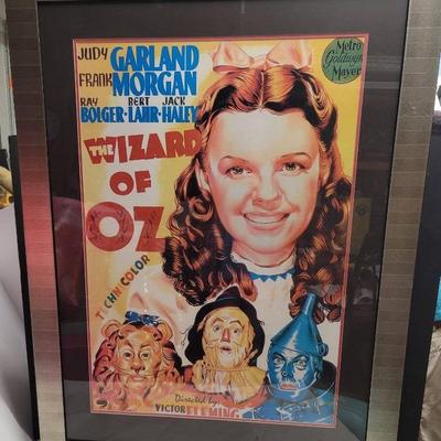 4.25' H x 3' W Framed 1939 Wizard Of Oz