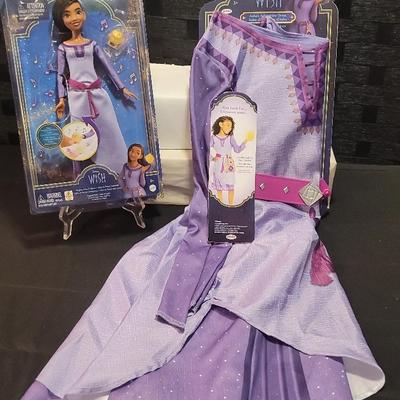 From the Disney Movie WISH: Doll & Dress "Singing Asha of Rosas" And "Asha's Adventure Dress" 