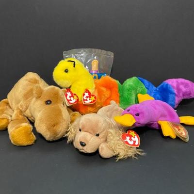 Beanie Babies And Buddys W/ Tags! (Humphrey, Inch, Spunky, Patti & Patti McDonalds Toy) 