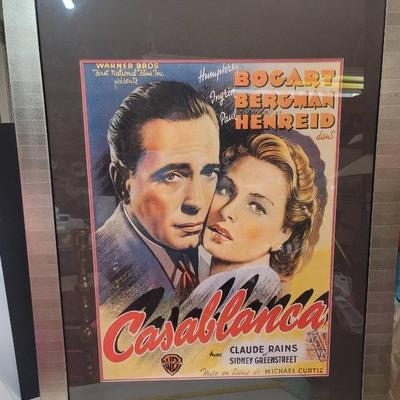 4.25' H x 3' W  Framed Print 1942 Casablanca 
