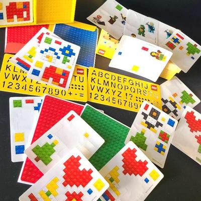 LEGO Brand Stationery Kit: Stencils, Stickers, Blank Greeting Cards, & MiniFig Stickers In LEGO box