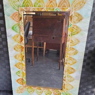 Glass Tiled Mirrored Wall Hanging (48" H x 32" W) Hardware for Vertical or Horizontal hanging