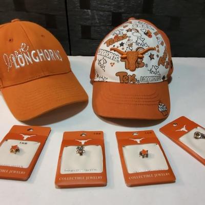 University Of Texas Baseball Caps & Collectible Jewelry Charms(4)
