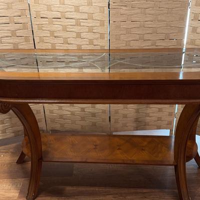 Alexander Julian Glass Top Sofa Table