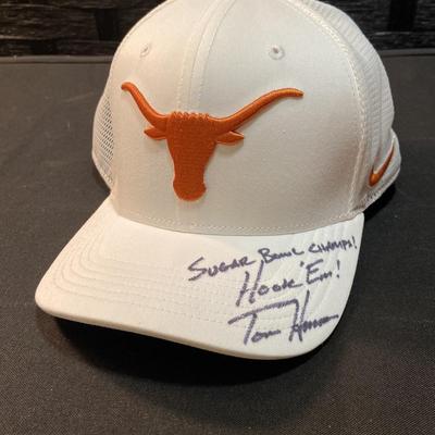 Coach Tom Herman Signed Longhorns Baseball Cap
