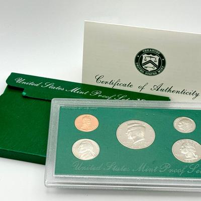 1995 United States Mint Proof Coin Set With Certificate Of Authenticity 