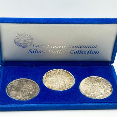 Lady Liberty Centennial Silver Dollar Collection (3 Coins)