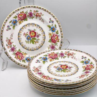 (7) Royal Grafton China Malvern Scalloped Dessert Plates