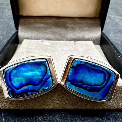Aziki New Zealand Paua Shell Cufflinks