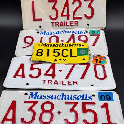 (4) Trailer License Plates And ATV Plate 