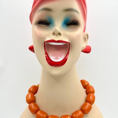 MCM Style Bakelite Butterscotch Bead Necklace