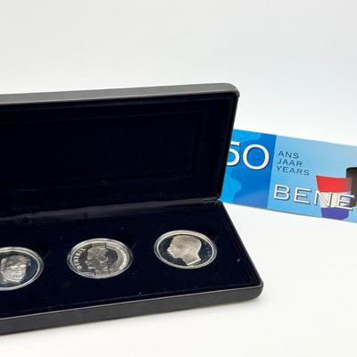 50 Years Benelux Commemorative Silver Coin Set