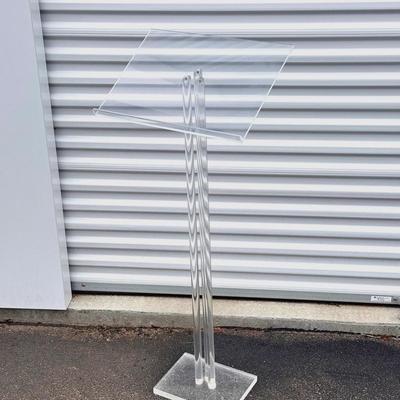 Clear Acrylic Podium / Lectern with Triple Column Base