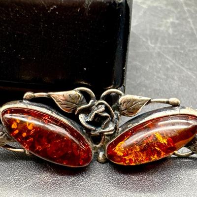 Sterling Silver Rose Brooch